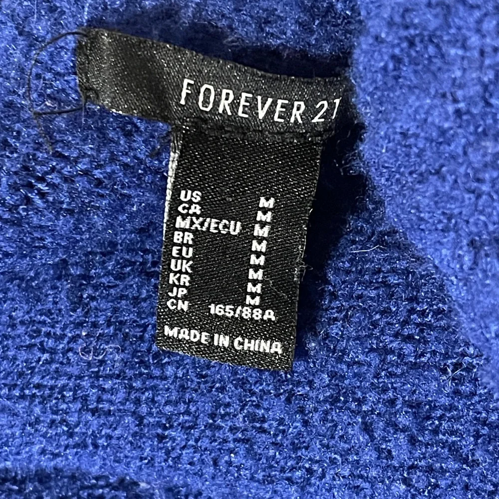 Forever 21 Blue Dinosaur Cardigan Y2K Graphic Oversized Knit Sweater Medium - Picture 6 of 6